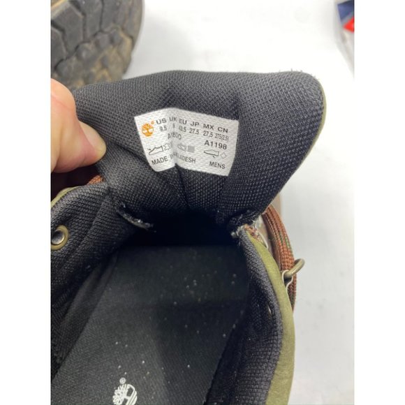 Timberland Men's Boots Brown Green Size 9.5 - Picture 8 of 9